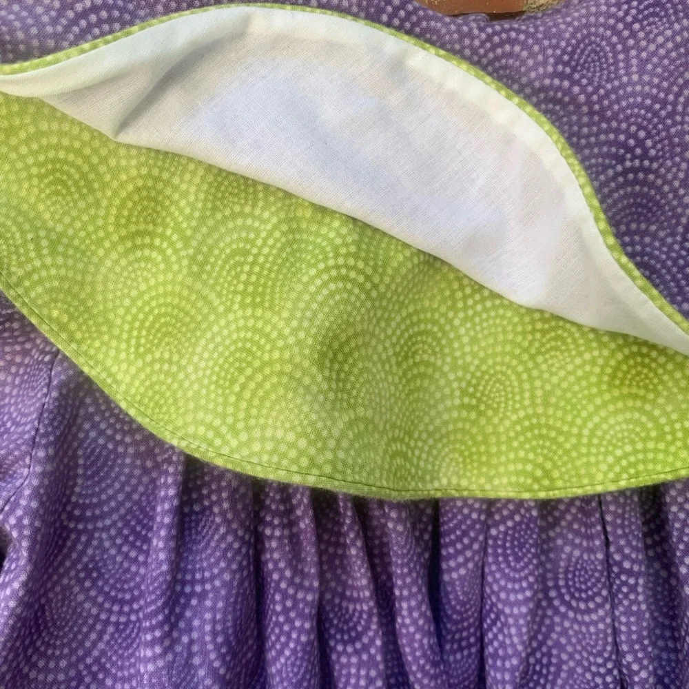 LAJENNS FASHION Purple with Green Detail Dress - Size 6X - Picture 4 of 7